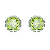Birthstone Stud Pierced Earrings August Light Green Stone